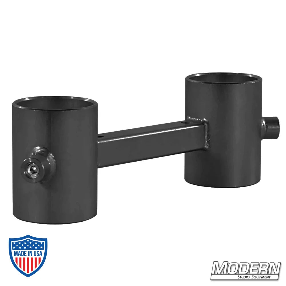 Mini Ladder Truss for 1-1/2" Speed-Rail® used for film grip rigging, featuring two welded 1-1/2" receivers for hanging lights and additional support.