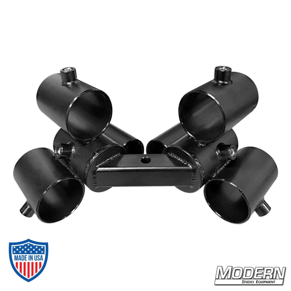 Mini Truss Maker Corner for 1-1/4" Speed-Rail®, film grip rigging accessory, ideal for tight spaces in aluminum structures