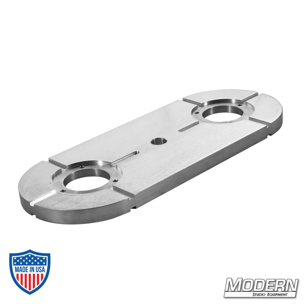 Camera Offset Arm for film grip rigging, 12" Mitchell to Mitchell, extending to 20" end to end, ideal for dolly mounted cameras.