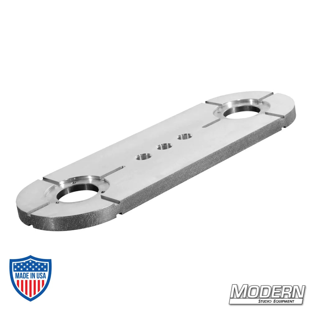 Camera Offset Arm for film grip rigging dollies, extending camera. Measurements: 12", 24", and 36" Mitchell to Mitchell. End to end: 20", 32", and 44"