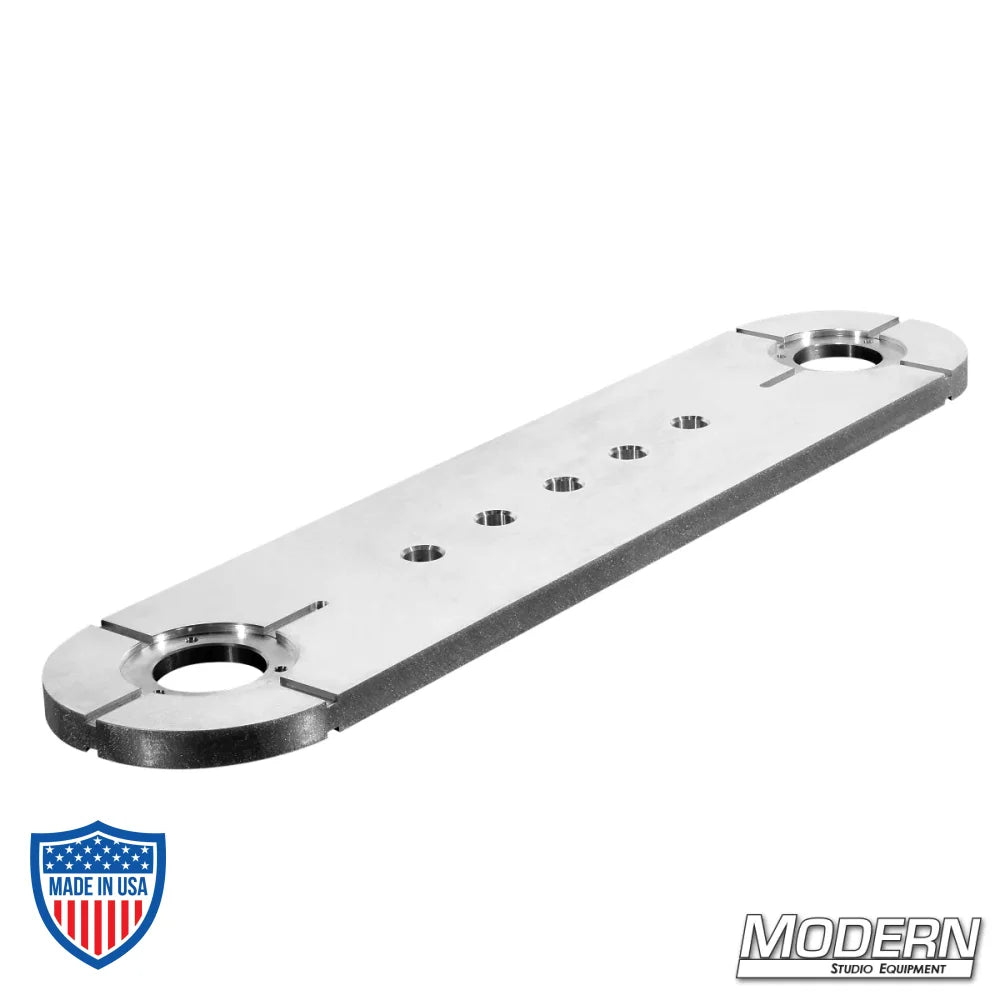 Camera offset arm for rigging on dollies, extending camera. Film grip equipment by Modern Studio Equipment.