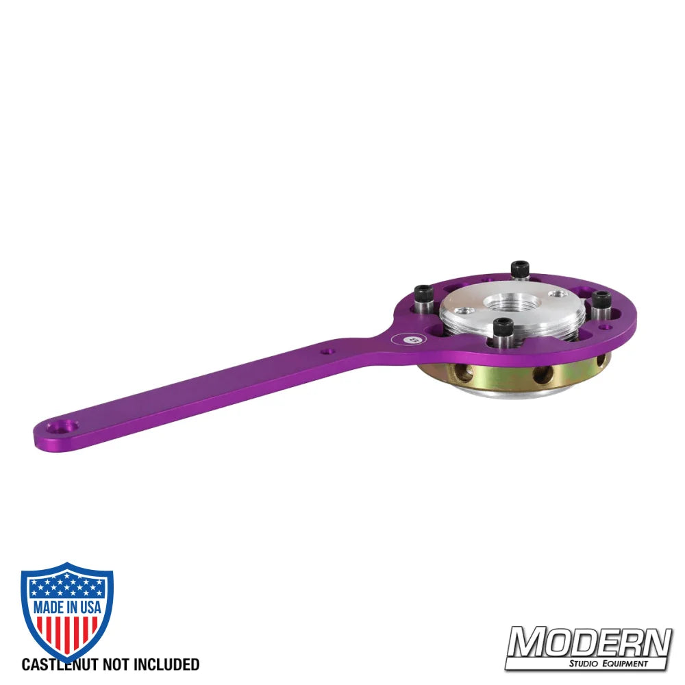 Mitchell Castlenut Wrench for film rigging and grip, featuring a purple handle - castlenut not included