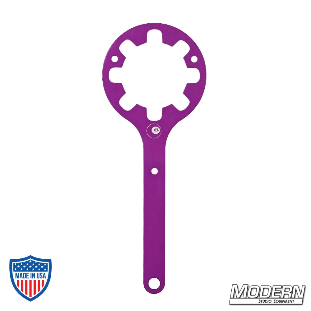 Mitchell Castlenut Wrench in purple for film grip and rigging, designed to tighten the collar with ease and speed