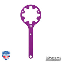 Mitchell Castlenut Wrench in purple for film grip and rigging, designed to tighten the collar with ease and speed