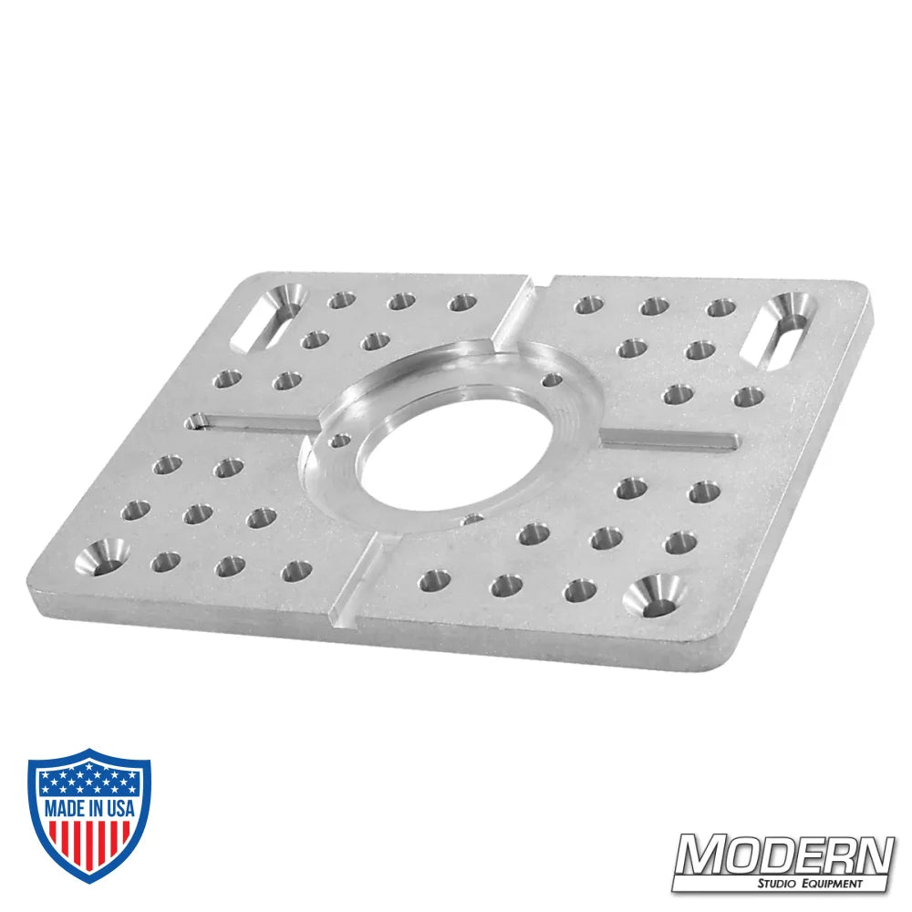 Mitchell Cheese Plate 7-1/2" x 10", 1/2" thick 6061 aluminum, perfect for film grip and rigging tasks.