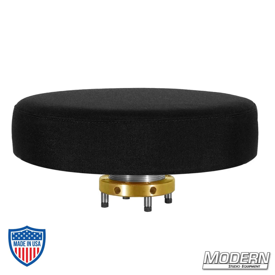 Mitchell Seat with Castlenut, Cordura film grip seat, 10" diameter, bar stool style, for rigging and film equipment.