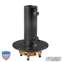 Mitchell to 1-1/2" Adapter - Black Zinc with Set Screws for Film Grip Rigging - Modern Studio Equipment