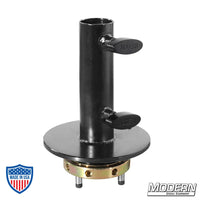 Mitchell to 1-1/4" Adapter - Black Zinc with T-Handles for film grip rigging