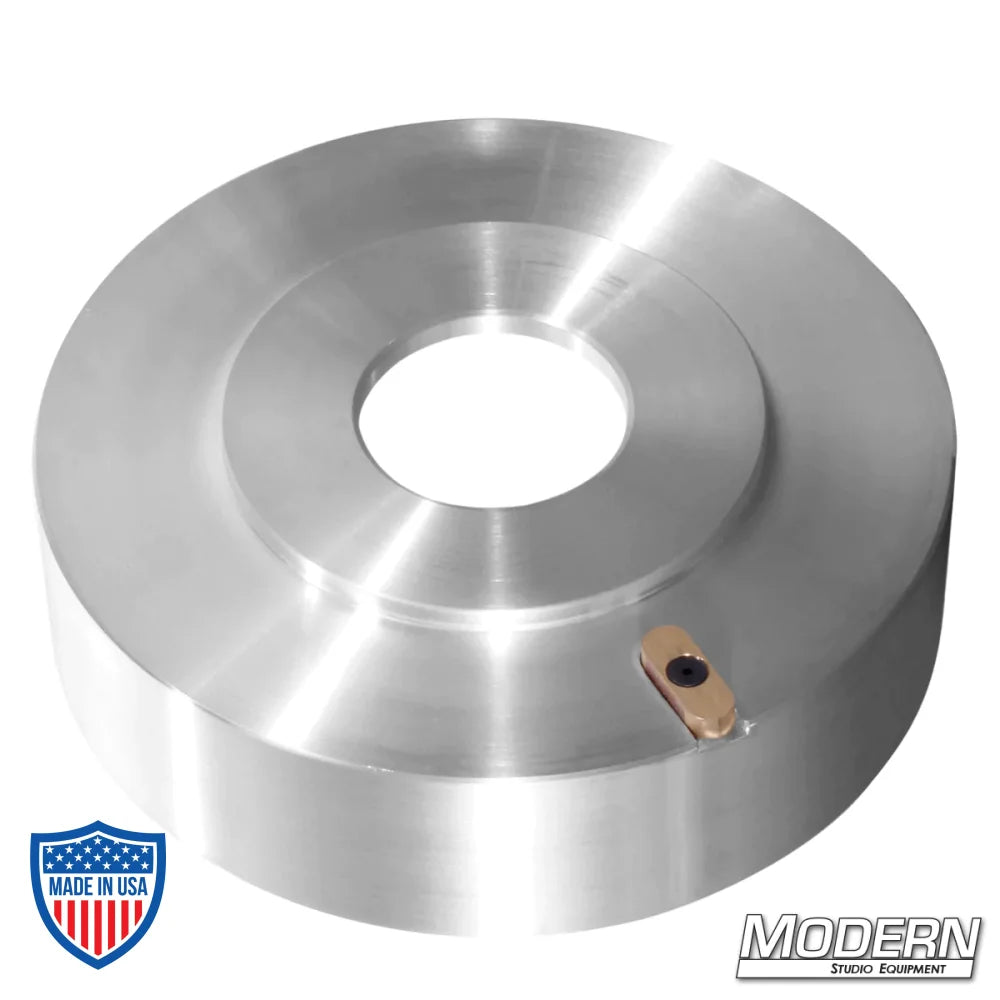 Mitchell to 150mm Adapter used in film grip rigging for converting Mitchell plate into a receiver for a 150mm ball.