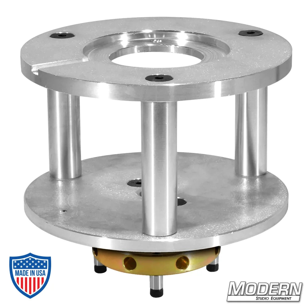 Mitchell to Mitchell Camera Riser - 3" with female top and male bottom. Ideal for film grip and rigging setups.