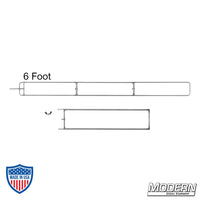 Modular Wag Flag Frame in 6' configuration, made from military-grade 304 stainless steel, ideal for film grip and rigging needs.