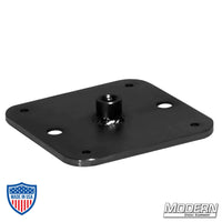 Nail On Plate With 3/8" Female Thread - Black Zinc