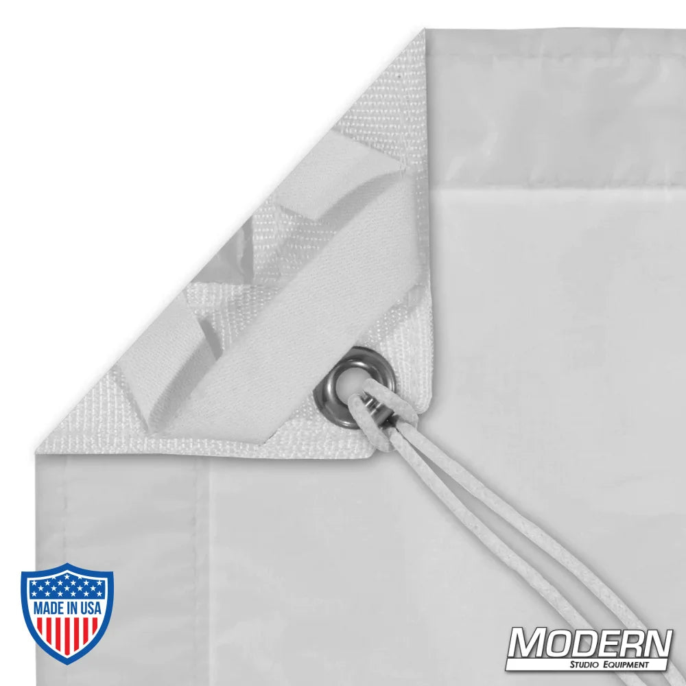 Noisy 1/2 Grid Cloth with webbing, grommet, and ties for film grip rigging