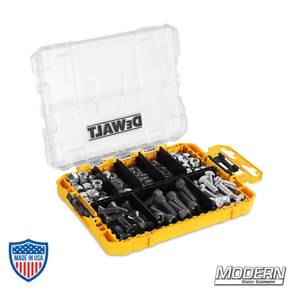 Nuts and Bolts Assortment Kit in DeWalt Toughcase for film grip and rigging