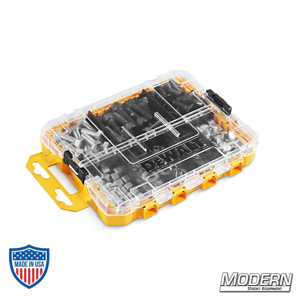 Nuts and Bolts Assortment Kit in DeWalt Toughcase for film grip and rigging.