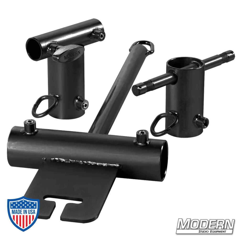 Pipe Boom Kit for 1-1/4" Speed-Rail® - Black Zinc for film grip and rigging. Includes ear with center post and rear receiver.
