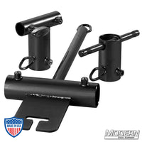 Pipe Boom Kit for 1-1/4" Speed-Rail® - Black Zinc for film grip and rigging. Includes ear with center post and rear receiver.