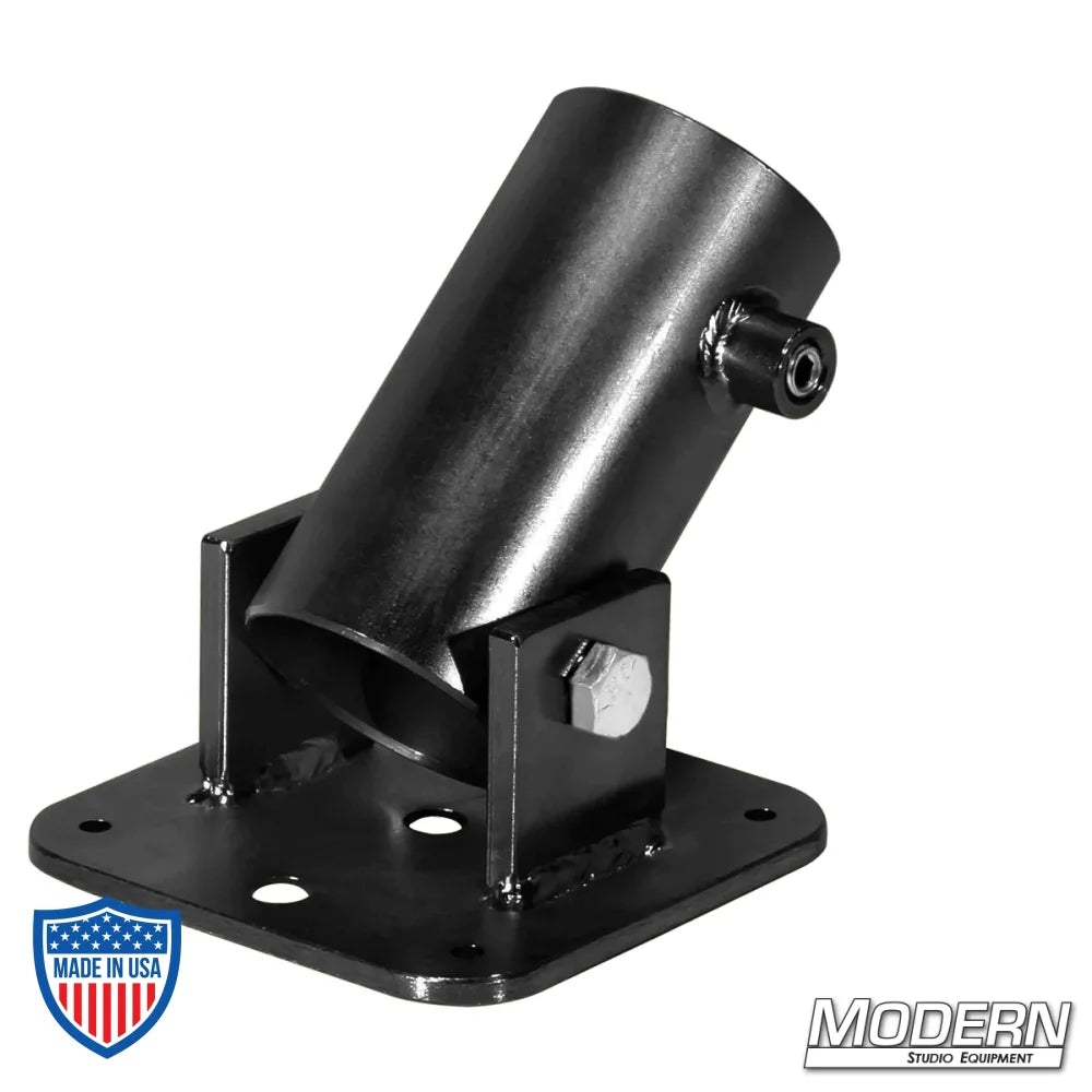 Black Zinc Pipe Rocker Receiver with Set Screw for 1-1/4" Speed-Rail®, ideal for film grip and rigging equipment