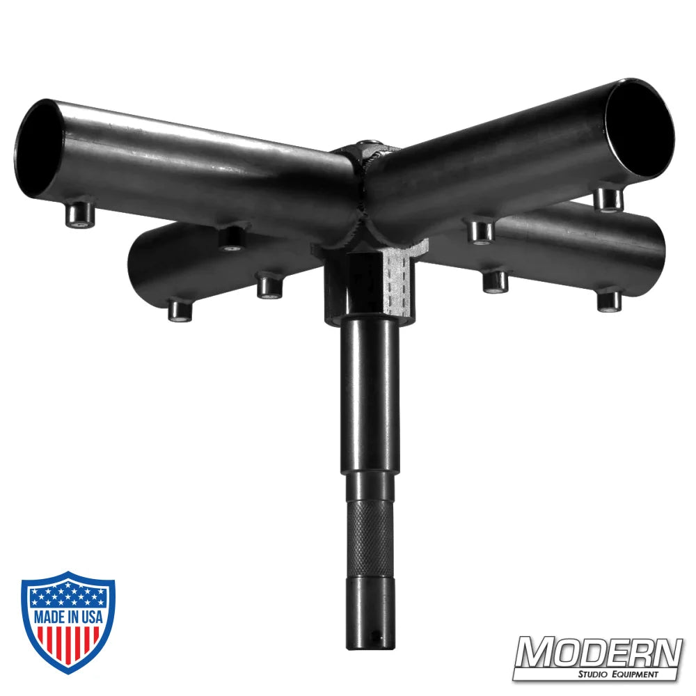 Pipe Spinning Gag for 1-1/2" Speed-Rail® with 360° bearing system for film grip rigging - Black Zinc.