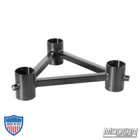 Pipe truss with three 1-1/4" receivers welded for film grip rigging and light hanging