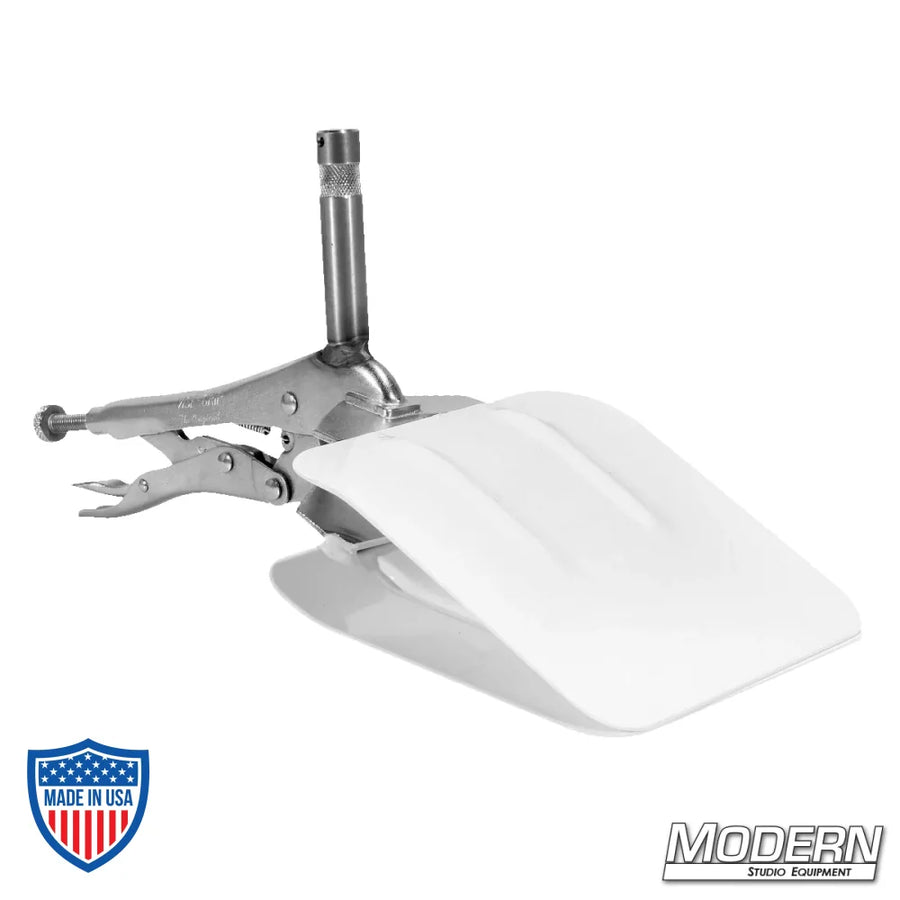 Platypus Lips Beadboard Holder for film grip rigging with 5/8" baby pin, used to position foam core, reflector, or bead board.