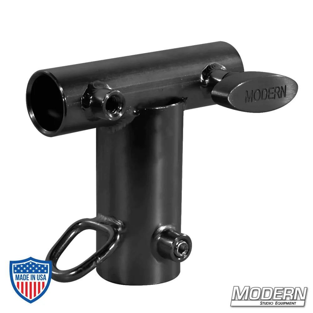Rear Receiver with Junior Receiver for 1-1/4" Speed-Rail - Black Zinc for film grip rigging