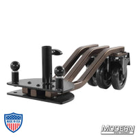 Rolling Spider Base for stable and mobile lighting rigging on film sets, featuring 8-3/4" height, 25lbs weight, and 36" footprint.