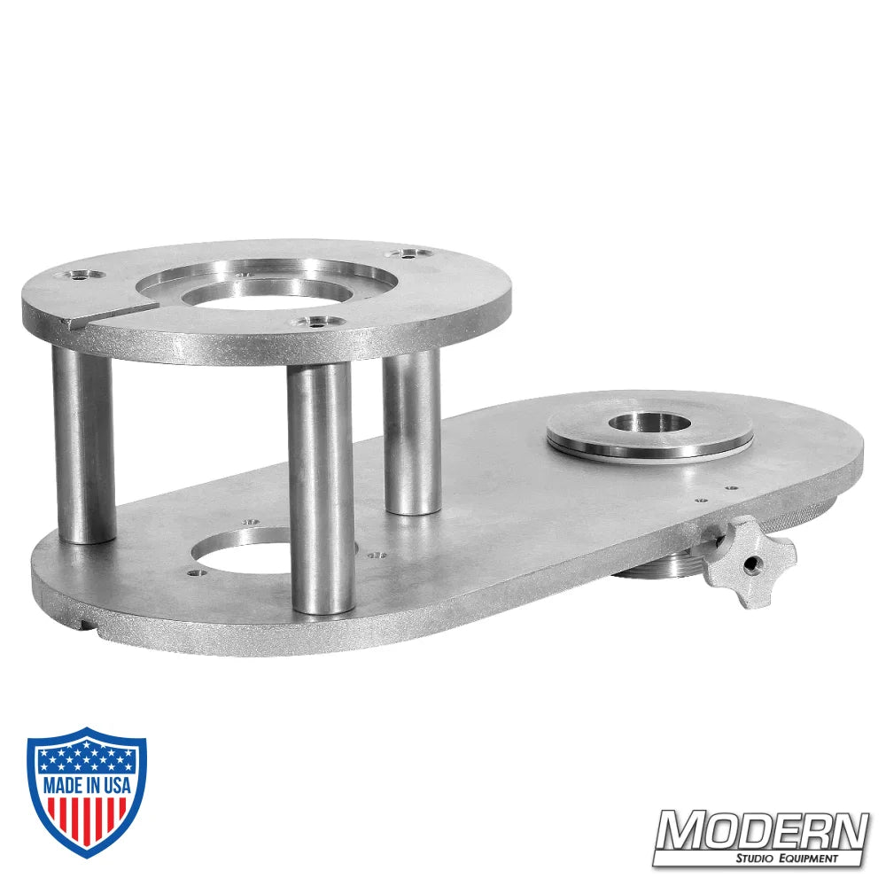 Rotating Mitchell Camera Offset Arm, 360 offset with mitchell mount, made from 6061 aluminum for film grip and rigging.