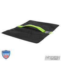 Cordura 1000 Flyaway Sandbag with velcro closure, perfect for film grip and rigging, 15 lbs capacity, empty bag shown