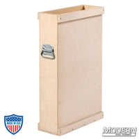 Wooden scrim and flag box with handles for film grip and rigging equipment protection.
