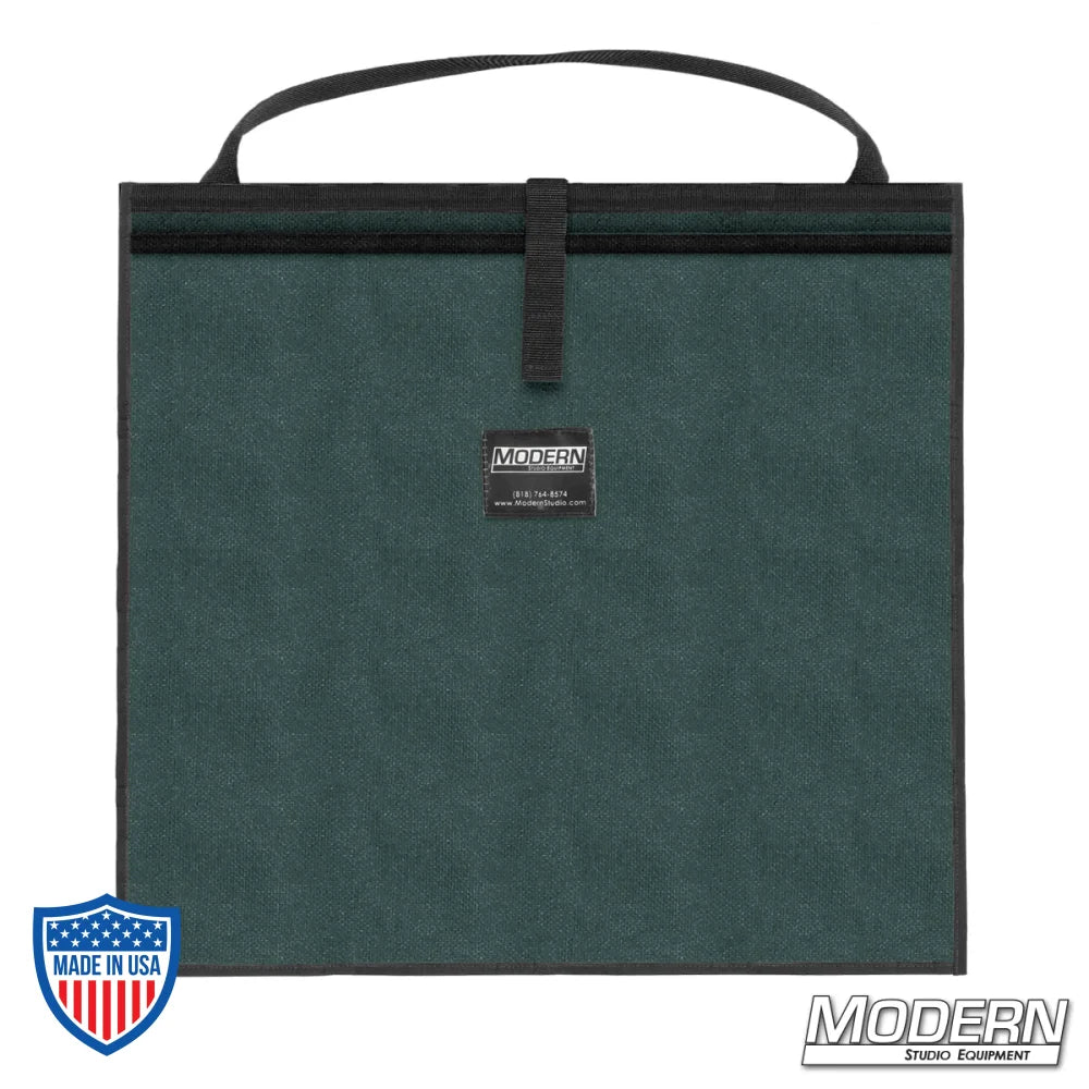 Modern Scrim Bag for 18-1/2" made from Cordura 1000 with stainless steel rod, perfect for organizing lighting scrims, used in film grip rigging.