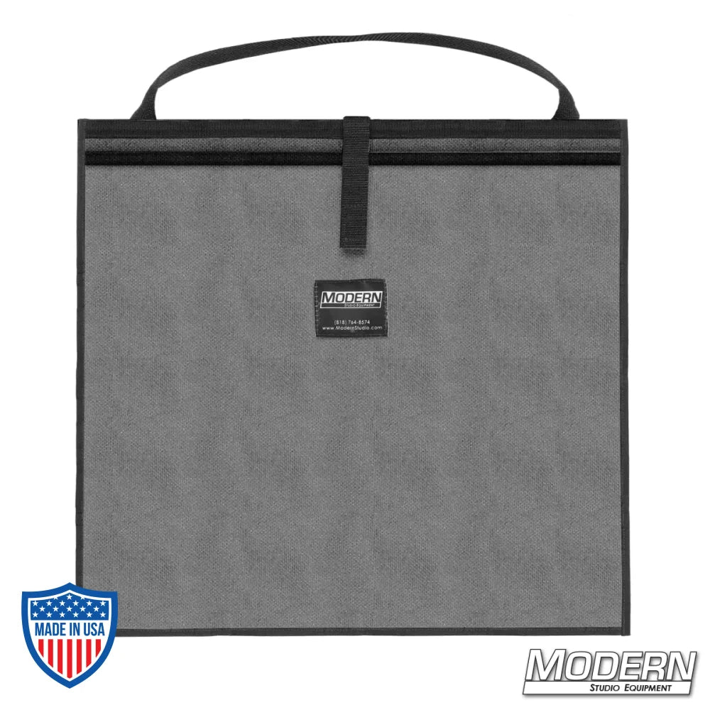 Modern Scrim Bag for 18-1/2" film grip rigging equipment with Cordura 1000, steel rod for shape, ideal for organizing lighting scrims