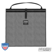 Modern Scrim Bag for 18-1/2" film grip rigging equipment with Cordura 1000, steel rod for shape, ideal for organizing lighting scrims