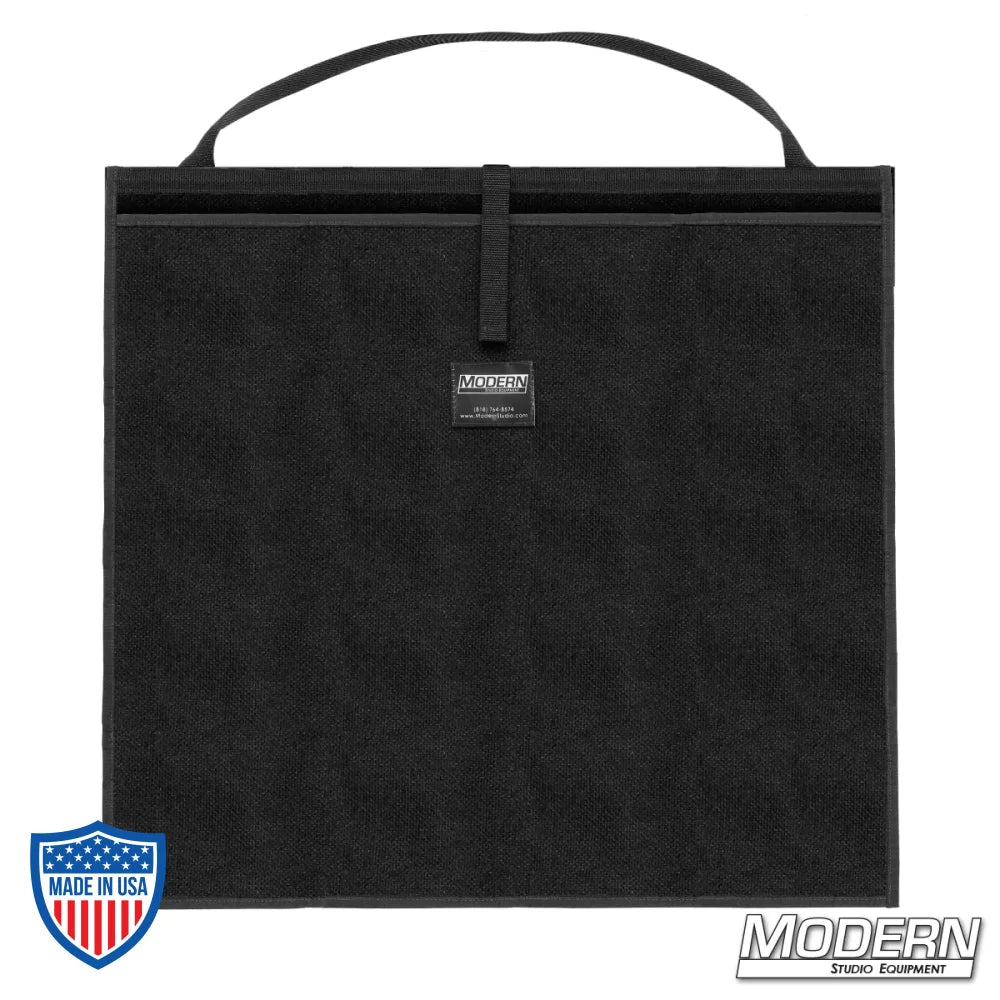 Modern Scrim Bag for 22" lighting scrims for film grip and rigging projects with Cordura 1000 and stainless steel rod for shape retention.