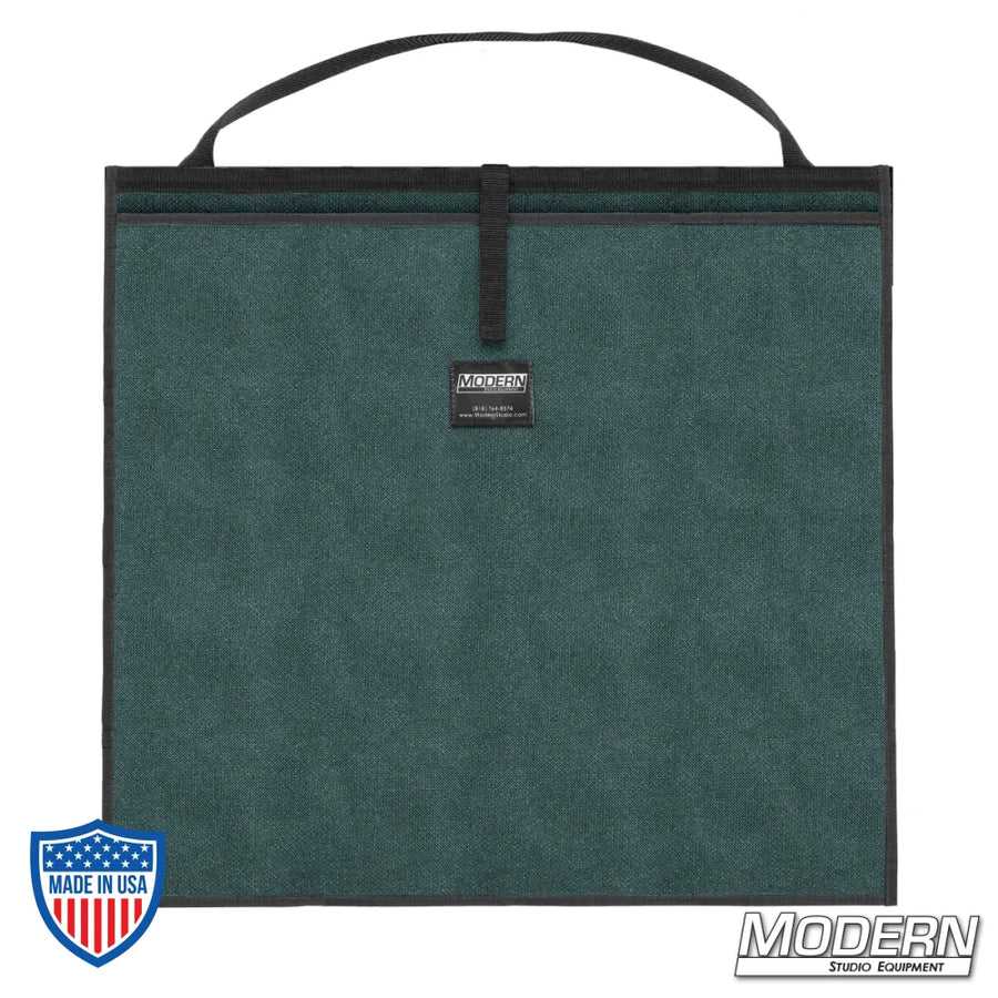 Modern Scrim Bag for 22" made with Cordura 1000 for film grip and rigging, ensuring organized lighting scrims and maintained shape.