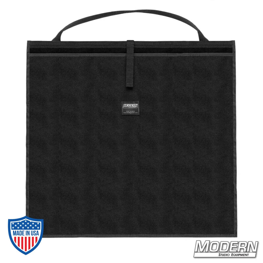 Modern Scrim Bag for 32" made from Cordura 1000 with a stainless steel rod, ideal for organizing lighting scrims in film, grip, and rigging setups.