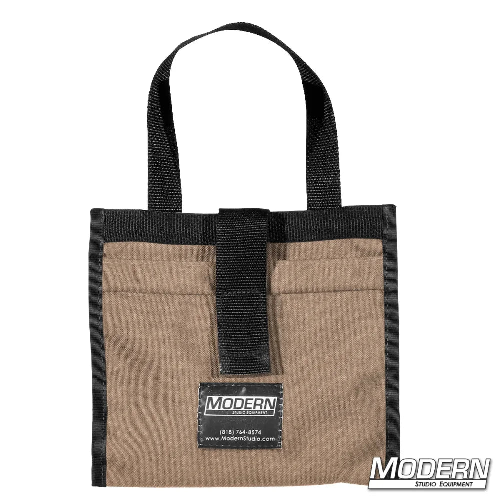 Modern Scrim Bag for 6-1/2" lighting scrims, made with durable Cordura 1000, featuring a stainless steel rod for film grip and rigging.