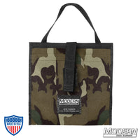 Camouflage Modern Scrim Bag for 9" with Cordura 1000 and stainless steel rod for film grip and rigging equipment organization.