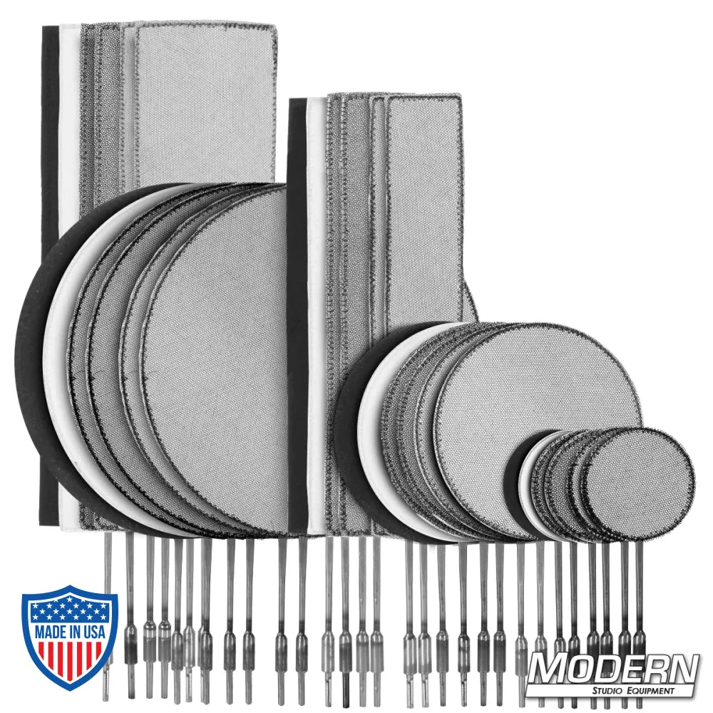 Set of 12 Fingers, 18 Dots, and Carrying Bag for film grip rigging by Modern Studio Equipment