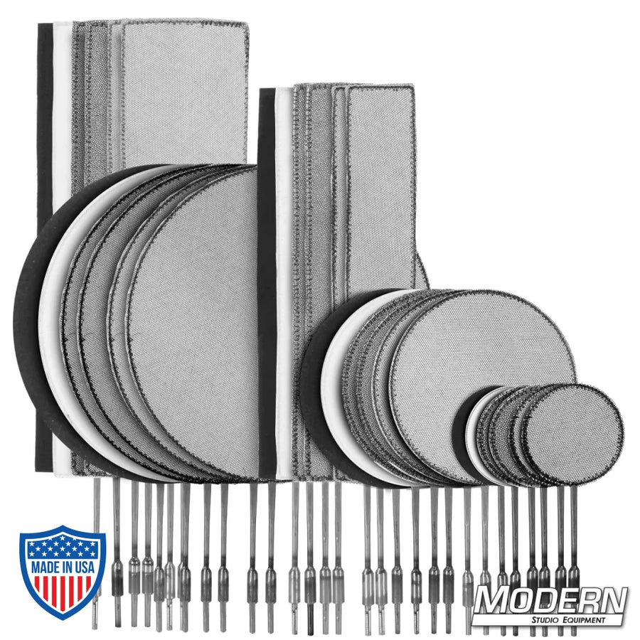 Set of 12 Fingers, 18 Dots, and Carrying Bag for film grip rigging by Modern Studio Equipment