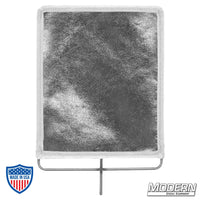 Silver Lame fabric on 304 military grade stainless steel frame for film, grip, and rigging use, providing soft reflected bounce light.