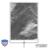 Silver Lame fabric on 304 stainless steel frame for film grip rigging, soft bounce material.