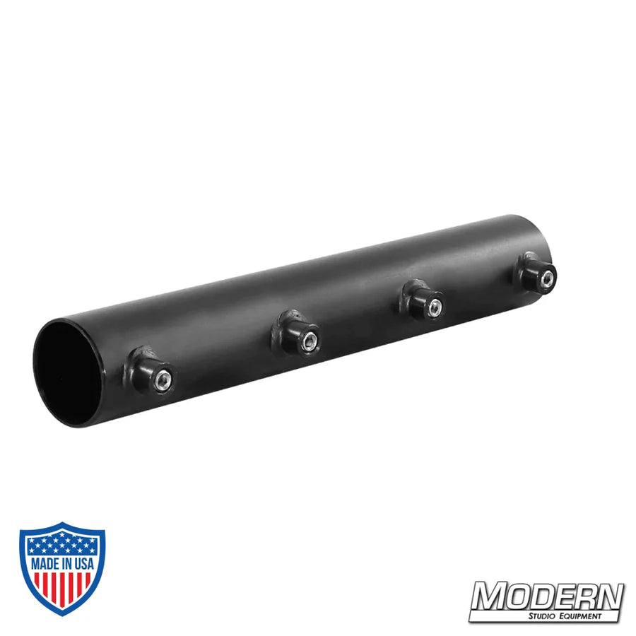 Black zinc sleeve for 1-1/4" Speed-Rail® with set screws for film grip rigging