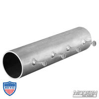 Coupler for joining 4" irrigation pipes, ideal for film rigging and providing secure grip.