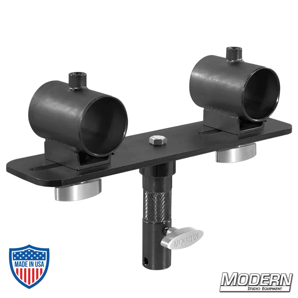 Slider End Bracket for 1-1/2" Speed-Rail® in Black Zinc for film grip and rigging equipment