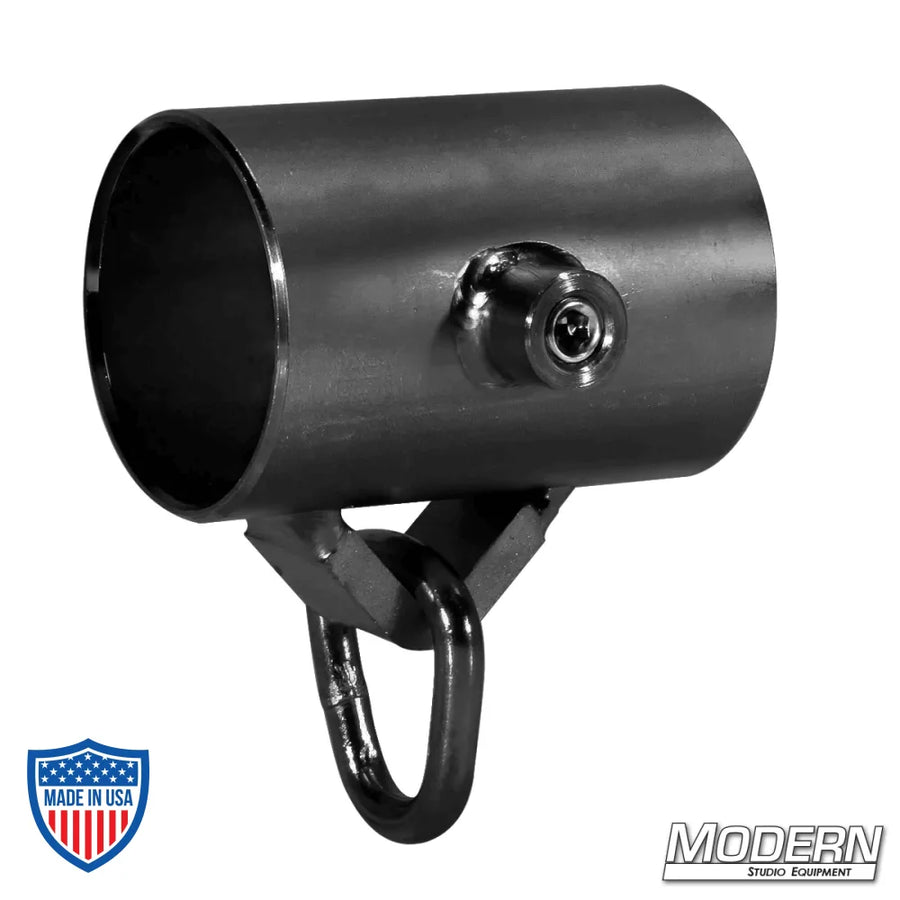 Steel Slider with D-Ring for 1-1/2" Speed-Rail®, Black Zinc Finish, with Set Screws for Film Grip Rigging