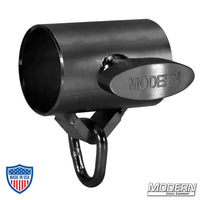 Slider with D-Ring for 1-1/2" Speed-Rail®, Black Zinc, T-Handle for film grip and rigging. Durable steel fitting for aluminum rails.