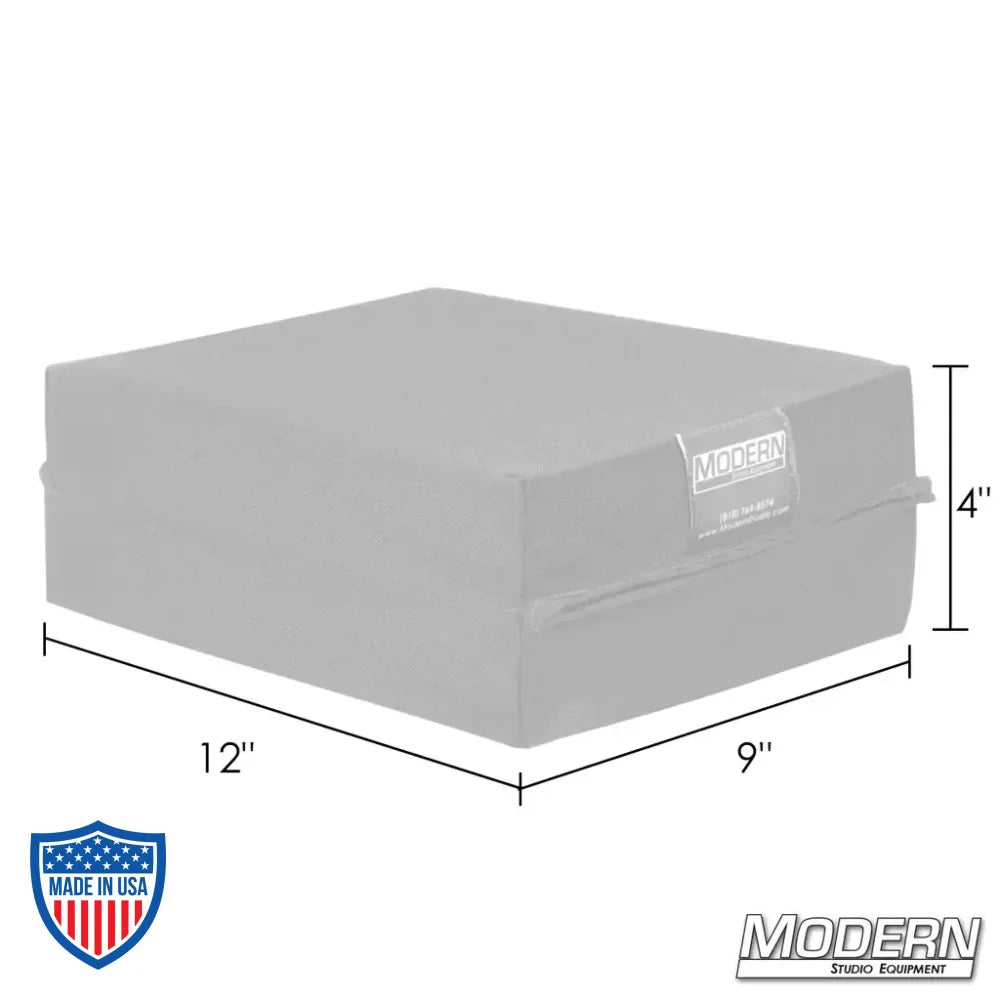 Small foldable kneeling pad made from Cordura 1000 material for film grip and rigging, measuring 12"x9"x4" by Modern Studio Equipment