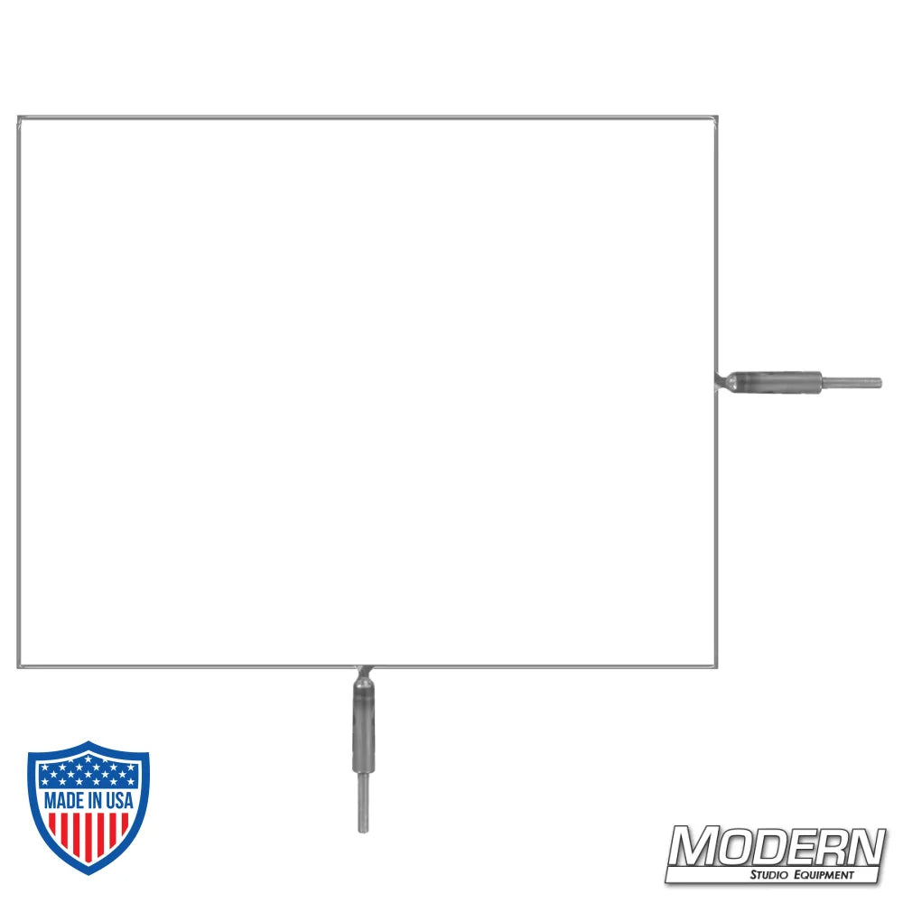 Solid Flex Stainless Frame with two pins for film grip and rigging.