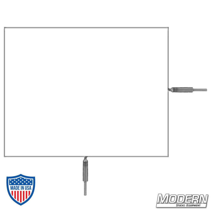Solid Flex Stainless Frame with two pins for film grip and rigging.